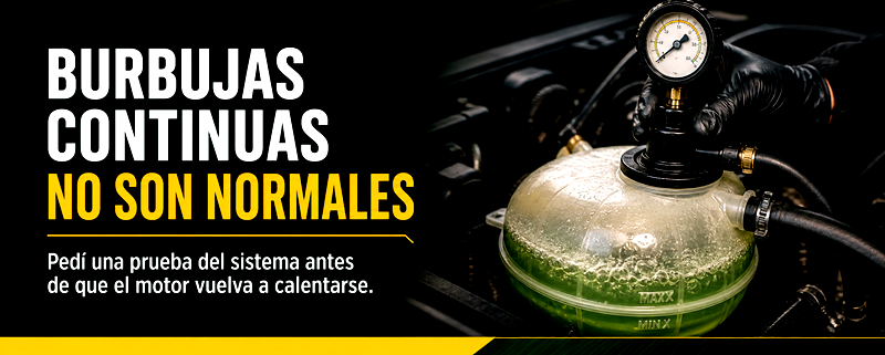Consejo sobre burbujas en el refrigerante